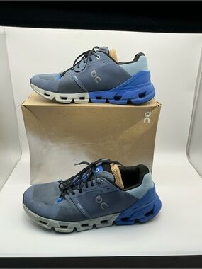 On Cloudflyer Men’s 12.5 Running Shoes Blue Gray CloudTec Athletic Sneakers